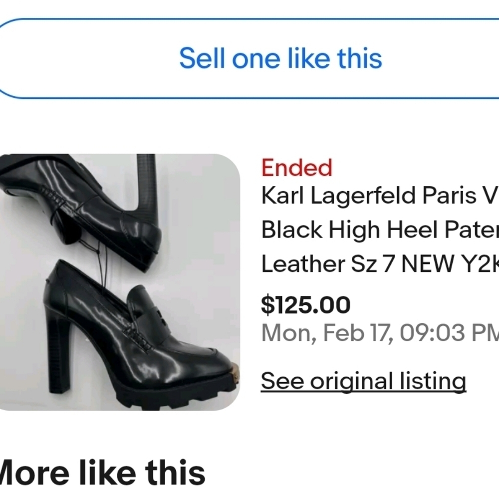 Karl Lagerfeld Shoes Women’s 8M Black Virna Pumps High Heel Gold Embelli… - Picture 16 of 16
